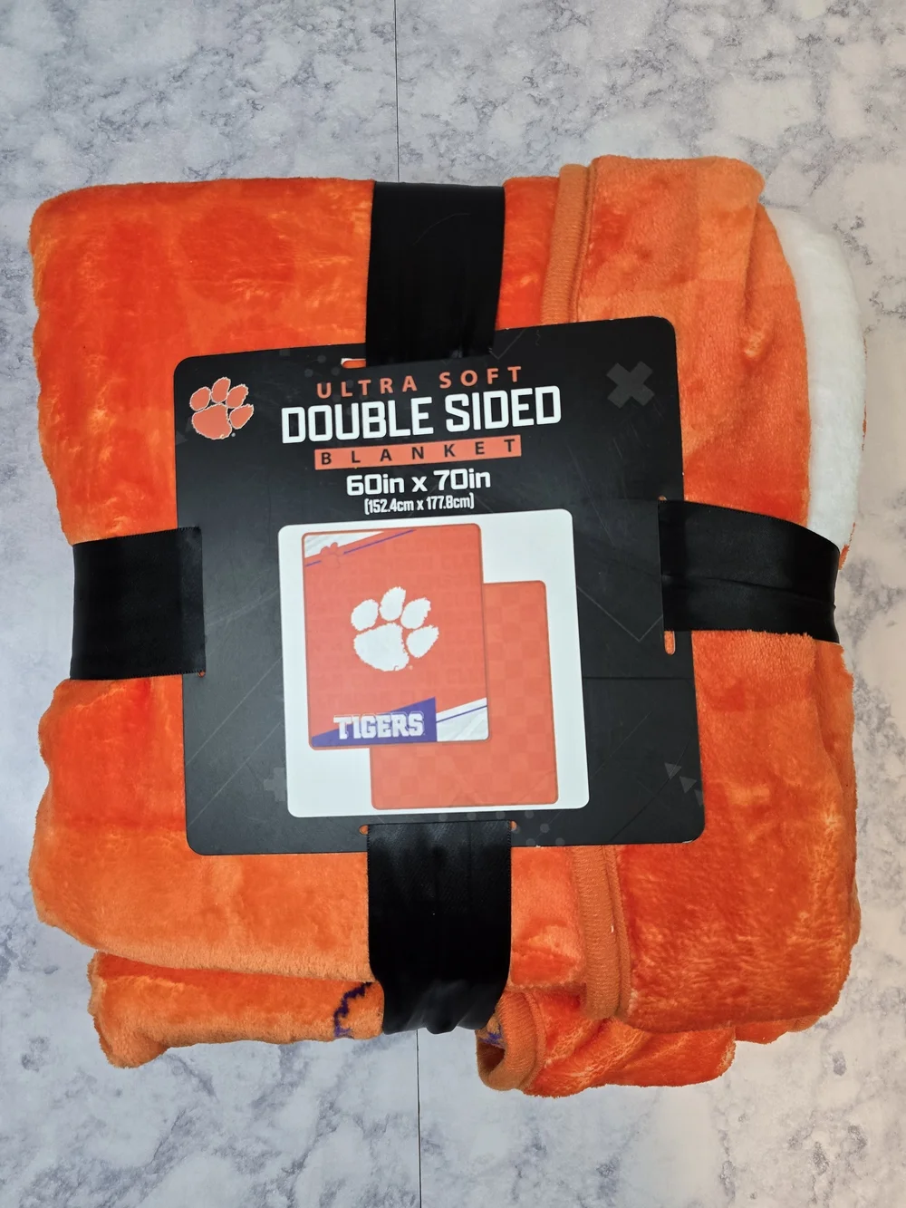 NCAA Clemson Tigers Reversible Throw Blanket 60